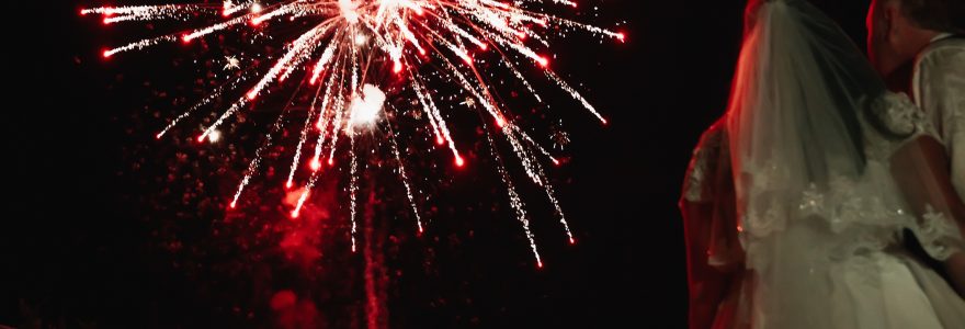 feux d'artifice pour mariage