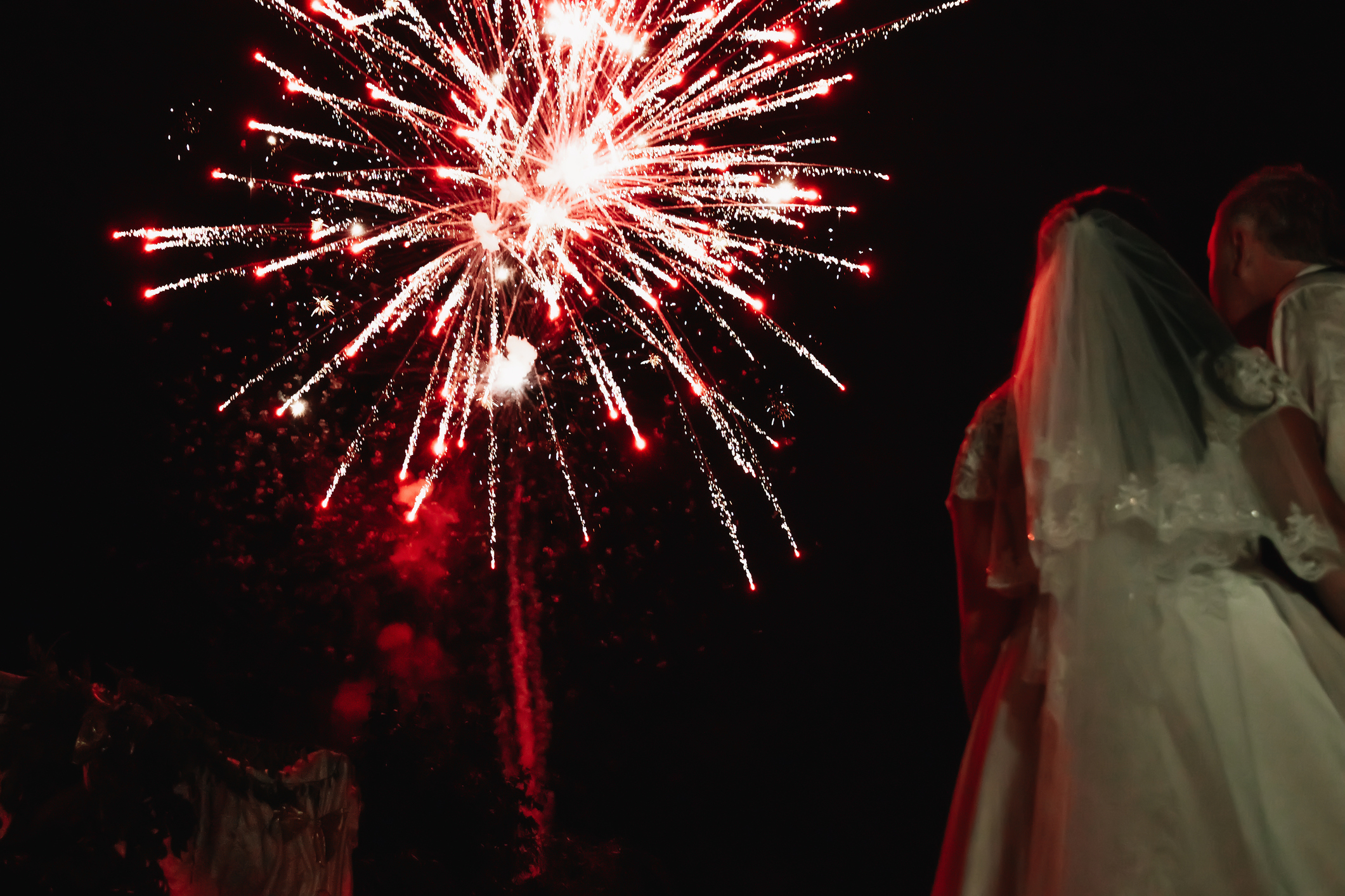 feux d'artifice pour mariage